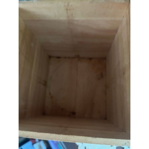 Antique Rustic Wooden Nesting Chicken Rooster Canister Set Of 4 Boxes - Picture 6 of 11